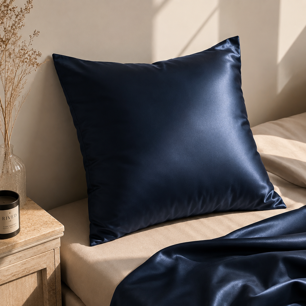 Satin-Kissenbezug 60x60